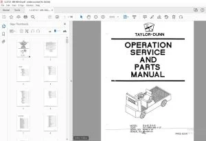 Taylor-Dunn B 6-60,B 6-61 Operation Service & Parts Manual S.NO 92463 UP PDF