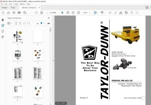 Taylor-Dunn B0-016-61E Operation Troubleshooting & Replacement Parts Manual PDF