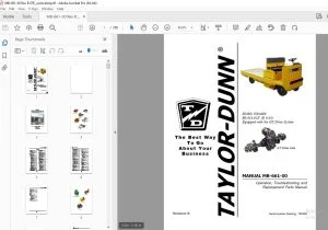 Taylor-Dunn B0-016-61E(B 6-61) Operation Troubleshooting & Replacement Parts Manual PDF