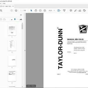 Taylor-Dunn B1-50 Operation Operators & Maintenance Manual PDF