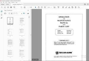 Taylor-Dunn B2-38,B2-48 Operation & Maintenance Instructions PDF