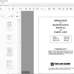 Taylor-Dunn B2-38,B2-48 Operation & Maintenance Instructions PDF