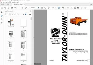 Taylor-Dunn B4-45F,B4-K60F Kalamazoo Speed Truck Operation Trouble Shooting & Parts Manual PDF