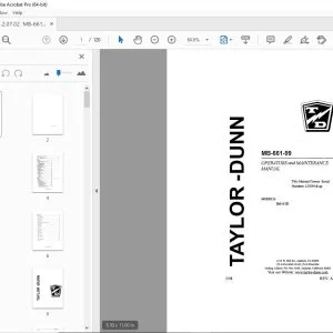 Taylor-Dunn B6-61E Operators & Maintenance Manual S.NO 127659 & up PDF