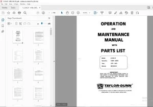 Taylor-Dunn B,BN,M Operation Operators & Maintenance Manual PDF