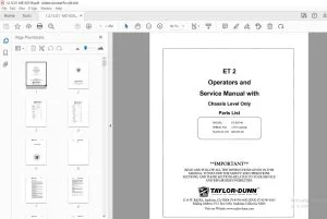Taylor-Dunn ET-025-96 Operators & Service Manual  PDF
