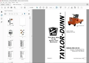Taylor-Dunn Kalamazoo B4-2500 Operation Trouble Shooting & Replacement Parts Manual PDF