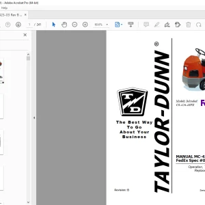 Taylor-Dunn MC-425-03 Operation Trouble Shooting Replacement Parts Manual PDF