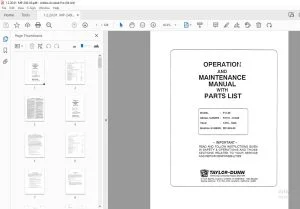 Taylor-Dunn P2-49 Vehicle Operation & Maintenance With Parts Manual PDF