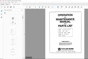 Taylor-Dunn SS 5-31 & SS 5-33 Operation And Maintenance With Parts Manual PDF
