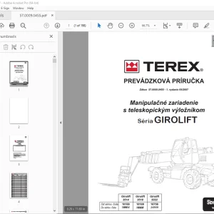 Terex Séria GIROLIFT Manipulacne zariadenie s teleskopickym vyloinikom PREVADZKOVA PRiRUCKA PDF