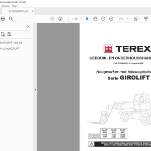 Terex Serie Girolift GEBRUIK- EN ONDERHOUDSHANDLEIDING - PDF DOWNLOAD