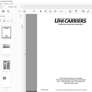 Unicarriers Forklift TXM Chassis Controller Service Manual 997SE-11000 PDF
