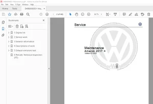 Volkswagen Amarok 2017 Maintenance Manual - PDF DOWNLOAD