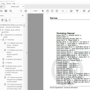 Volkswagen Arteon 2018 - 2021 Repair Manual - PDF DOWNLOAD