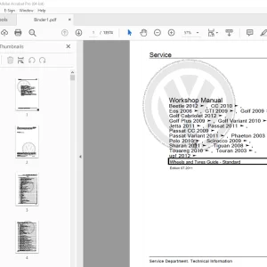 Volkswagen Beetle NBLNBC 2012 Repair Manual - PDF DOWNLOAD