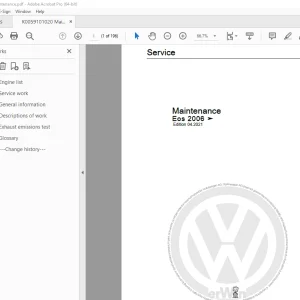 Volkswagen Eos 2006 Maintenance Manual - PDF DOWNLOAD