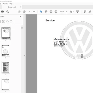 Volkswagen Golf II Maintenance Manual - PDF DOWNLOAD
