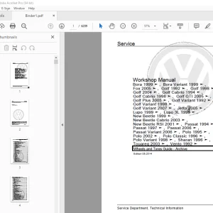 Volkswagen Golf III Vento Repair Manual - PDF DOWNLOAD