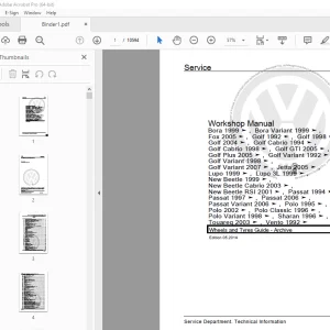 Volkswagen Golf IV Bora Repair Manual_1999 - PDF DOWNLOAD