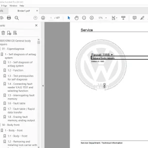 Volkswagen Passat 1988 Workshop Manual - PDF DOWNLOAD