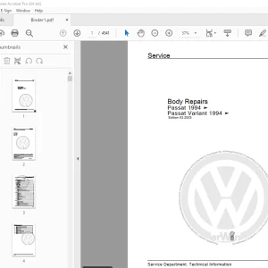 Volkswagen Passat 1994 & Passat Variant 1994 Workshop Manual PDF