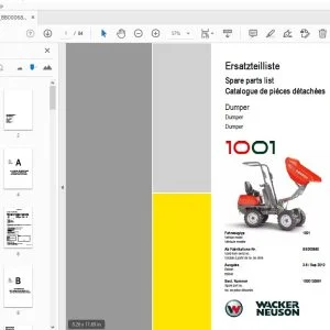 WACKER NEUSON 1001 DUMPER PARTS MANUAL 1000135891 - PDF DOWNLOAD