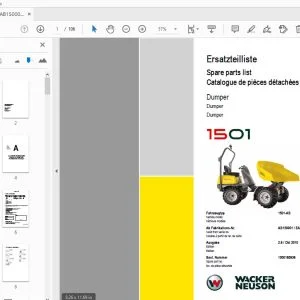 WACKER NEUSON 1501 DUMPER PARTS MANUAL 1000165936 - PDF DOWNLOAD