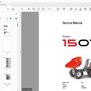 WACKER NEUSON 1501 DUMPER SERVICE MANUAL 1000144667 - PDF DOWNLOAD