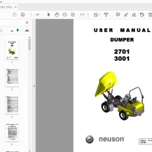 WACKER NEUSON 2701 3001 DUMPER USER MANUAL - PDF DOWNLOAD