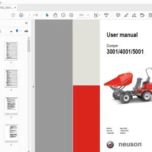 WACKER NEUSON 3001/4001/5001 DUMPER USER MANUAL 1000103792 - PDF DOWNLOAD