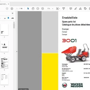 WACKER NEUSON 3001 DUMPER PARTS MANUAL 1000138134 - PDF DOWNLOAD