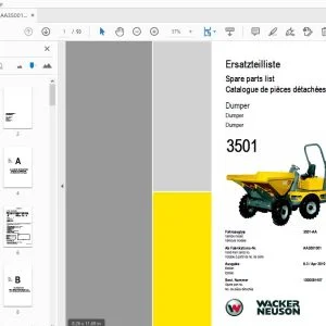 WACKER NEUSON 3501 DUMPER PARTS MANUAL 1000081457 - PDF DOWNLOAD
