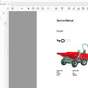WACKER NEUSON 4001 DUMPER SERVICE MANUAL 1000159454 - PDF DOWNLOAD