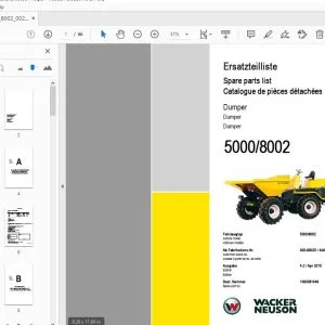 WACKER NEUSON 5000/8002 DUMPER PARTS MANUAL 1000081449 - PDF DOWNLOAD