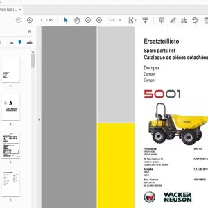 WACKER NEUSON 5001 DUMPER PARTS MANUAL 1000189931 - PDF DOWNLOAD