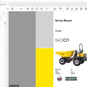 WACKER NEUSON 5001 DUMPER SERVICE MANUAL 1000159455 - PDF DOWNLOAD