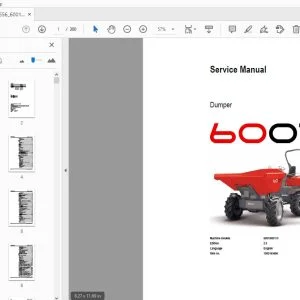 WACKER NEUSON 6001 DUMPER SERVICE MANUAL 1000163656 - PDF DOWNLOAD