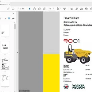 WACKER NEUSON 9001 DUMPER PARTS MANUAL 1000190306 - PDF DOWNLOAD