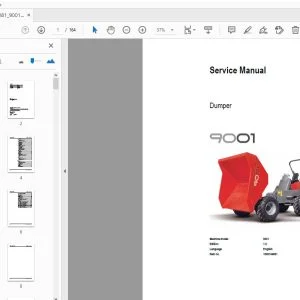 WACKER NEUSON 9001 DUMPER SERVICE MANUAL 1000164081 - PDF DOWNLOAD