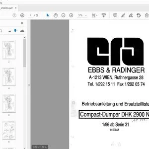 WACKER NEUSON COMPACT DUMPER DHK 2900 N BETRIEBSANLEITUNG UND ERSATZTEILLISTE - PDF DOWNLOAD