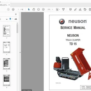 WACKER NEUSON TD15 TRACK DUMPER SERVICE MANUAL 9707756 - PDF DOWNLOAD