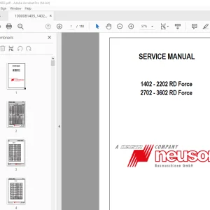Wacker Neuson 1402-2202 RD Force 2702-3602 RD Force Service Manual PDF