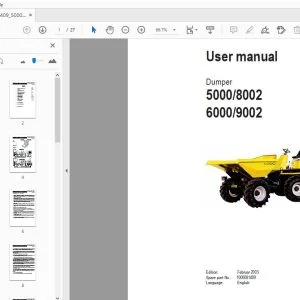 Wacker Neuson 5000/8002 6000/9002 Dumper User Manual - PDF DOWNLOAD