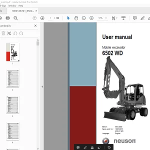 Wacker Neuson 6502 WD Mobile Excavator User Manual 1000126741 PDF