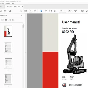 Wacker Neuson 8002 RD Crawler Excavator User Manual 9707687 - PDF DOWNLOAD 