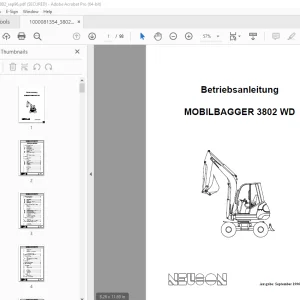 Wacker Neuson Mobilbagger 3802 WD Betriebsanleitung - PDF DOWNLOAD 