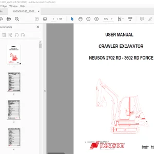 Wacker Neuson 5002 6002 Crawler Excavator User Manual - PDF DOWNLOAD 