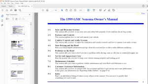 1999 GMC  Truck Sonoma Owner’s Manual - PDF DOWNLOAD