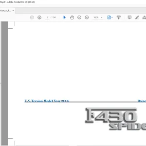 2006 Ferrari F430 Spider Owner's Manual - PDF DOWNLOAD